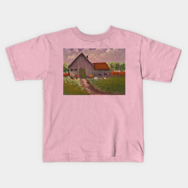 This old house Kids T-Shirt by Allison Prior Art